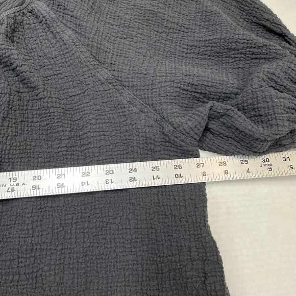 We The Free Top Womens L Lucy Swing Black Cotton Gauze Oversized Button Down - Picture 11 of 14